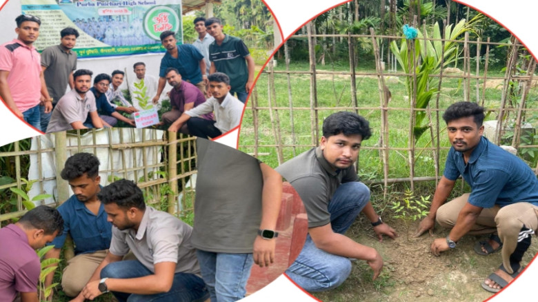 বৃক্ষরোপণ করে শহীদ জিয়াকে স্মরণ করল পুঁইছড়ি ইউনিয়ন ছাত্রদল